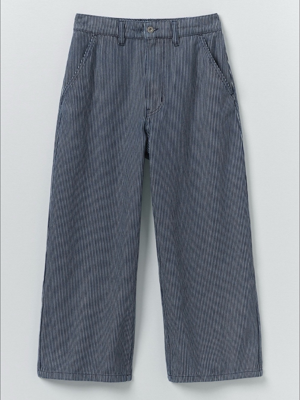 NWT Toast Hickory Stripe Denim Wide Leg Pants Sz 12 UK/8 US
